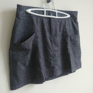 Prana ultra lightweight silky stretch skort skirt with inner shorts size 8